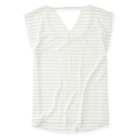 Aeropostale Womens Open-Back V Basic T-Shirt, White, NWT - Picture 2 of 2